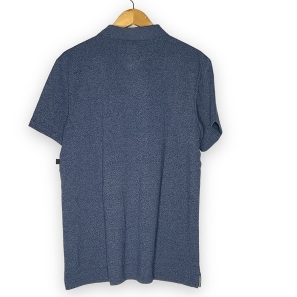 NWT Reef Blue Pique Short Sleeve Lightweight Polo Large - Picture 2 of 6